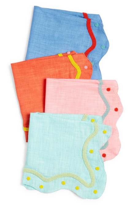 Beaded Linen Napkins