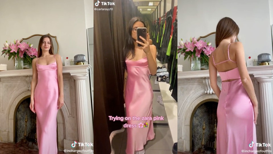 Pink Zara Dress TikTok