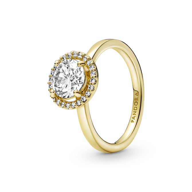 Sparkling Round Halo Ring