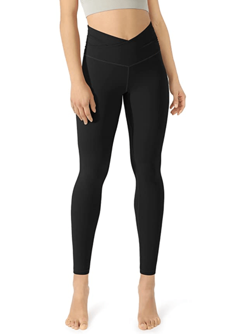 ODODOS Cross Waist Yoga Leggings Amazon