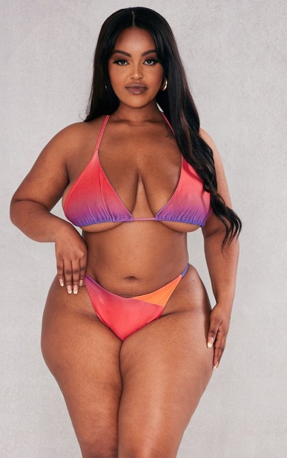 Pretty Little Thing Ombré Triangle Bikini Top