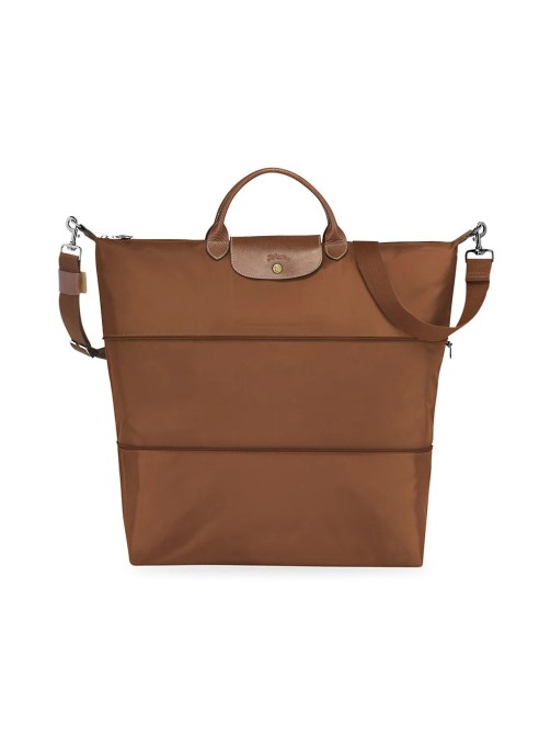 Longchamp Le Pliage Expandable Duffle Saks Fifth Avenue in light brown colorway