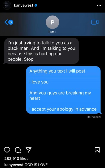 Kanye West Instagram