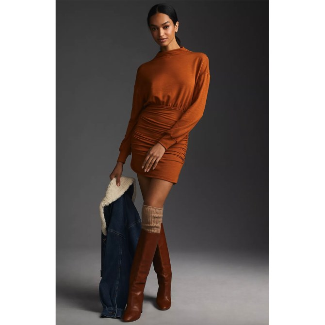 Anthropologie Ruched Dress