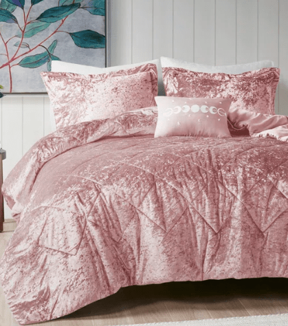 Nussbaum Crushed Velvet Diamond Quilted Comforter Set