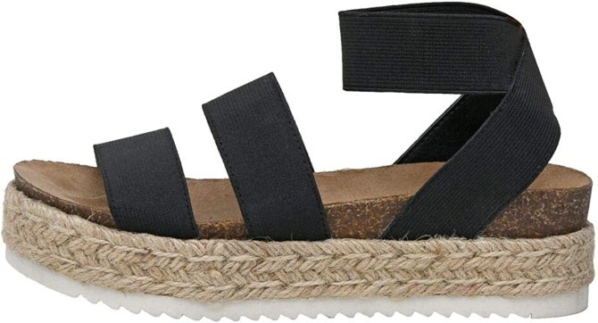 CUSHIONAIRE Women's Mandy Cork Espadrille Wedge Sandal Amazon