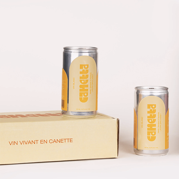 Two cans of white wine