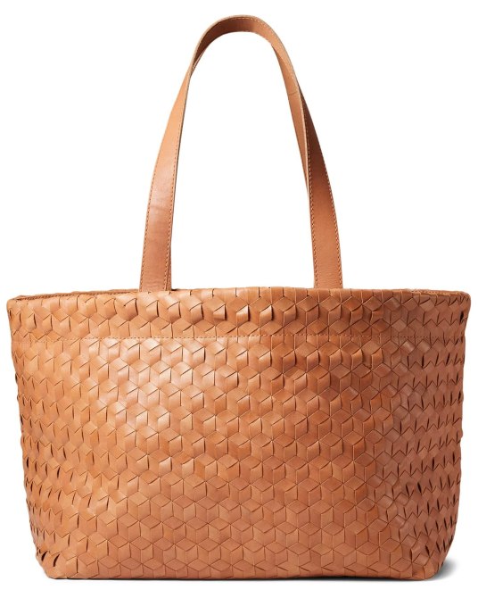 Madewell Large Woven Leather Tote Zappos