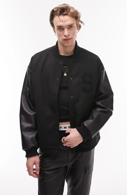 Topman Oversize Varsity Jacket Nordstrom