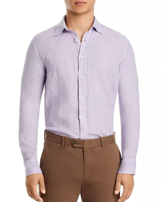 Canali Chambray Linen Shirt