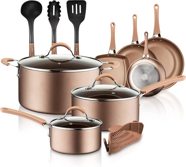 NutriChef 14-Piece Nonstick Cookware