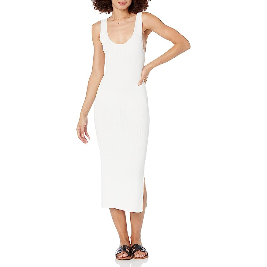 The Drop Women's Yasmin Rib Midi Sweater Tank Dress