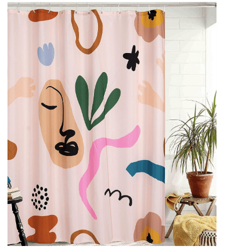 Yokii Aesthetic Abstract Shower Curtain