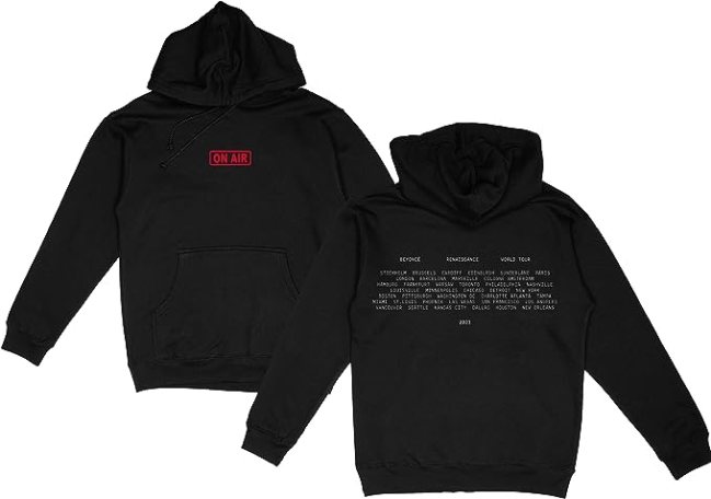 Beyoncé Official Renaissance World Tour Merch on Air Hoodie