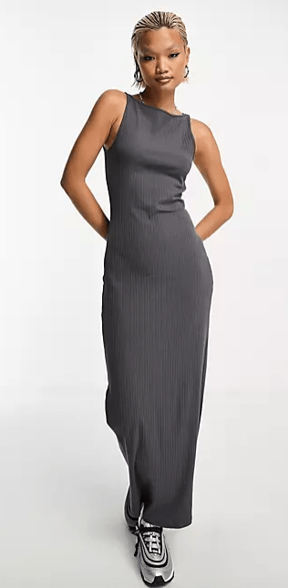 COLLUSION maxi dress in gray