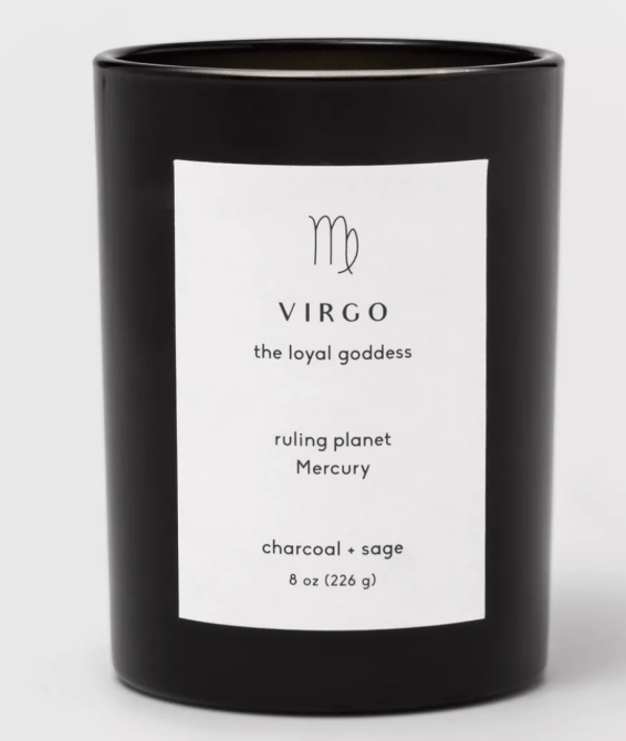 8oz Glass Jar Zodiac Candles Black - Project 62™