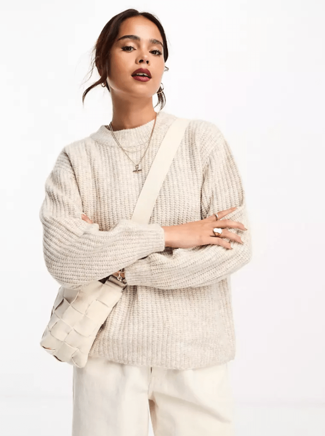 ASOS DESIGN Fluffy Rib Sweater