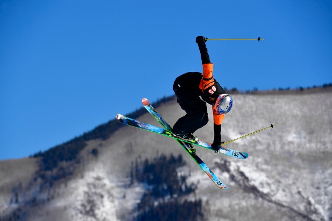 Nick Goepper at the Men's Ski Slopestyle finals for the 2023 X Games Aspen.
