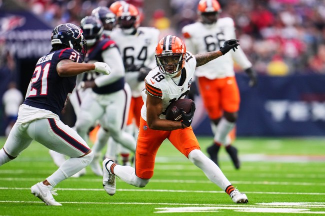 Cedric Tillman in the Cleveland Browns vs Houston Texans game on Dec. 24, 2023.
