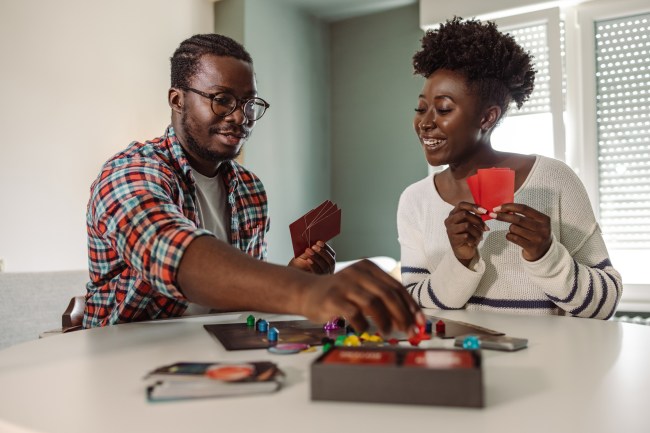 Couple Playing Board Game