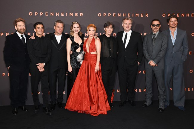 Cast of "Oppenheimer" at UK Premiere in July 2023.