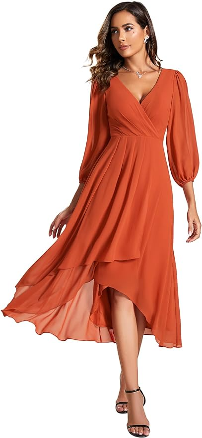 Ever-Pretty Women's V Neck Wedding Guest Dress