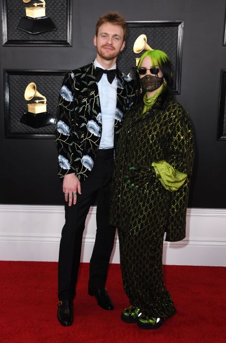 Billie Eilish and Finneas O'Connell at the Grammys in 2020 in Los Angeles.