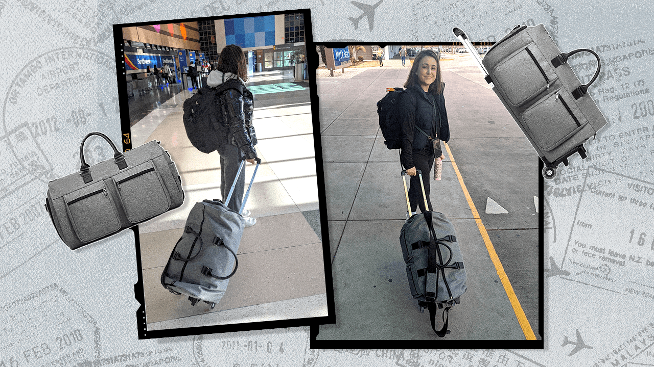 An honest review of TikTok's rolling garment bag suitcase trend 2024: seyfocnia Rolling Garment Bag