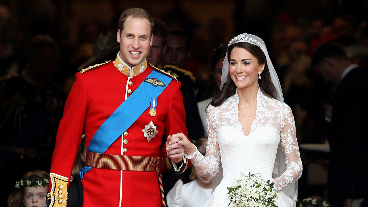 Prince William, Duke of Cambridge and Catherine, Duchess of Cambridge smile following their marriage at Westminster Abbey on April 29, 2011 in London, England. The marriage of the second in line to the British throne was led by the Archbishop of Canterbury and was attended by 1900 guests, including foreign Royal family members and heads of state. Thousands of well-wishers from around the world have also flocked to London to witness the spectacle and pageantry of the Royal Wedding.