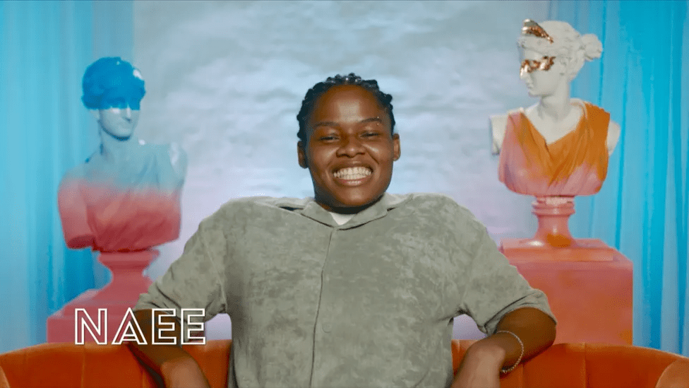 Naee on I Kissed a Girl on BBC Three.