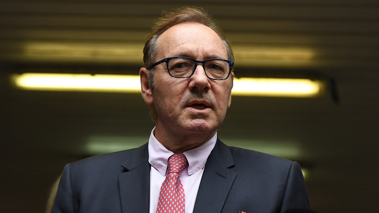 Kevin Spacey speaks to press after leaving court at Southwark Crown Court on July 26, 2023 in London, England. The U.S. actor who starred in the popular TV series House of Cards and the film The Usual Suspects has been cleared of all sexual assault charges brought by men during his time as Artistic Director of The Old Vic Theatre.