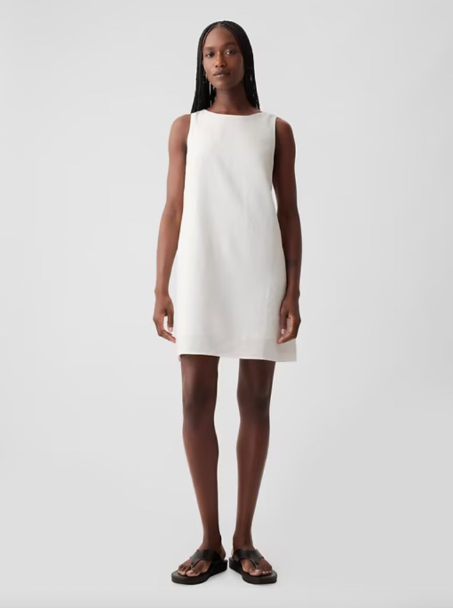 Gap Linen-Blend Shift Mini Dress