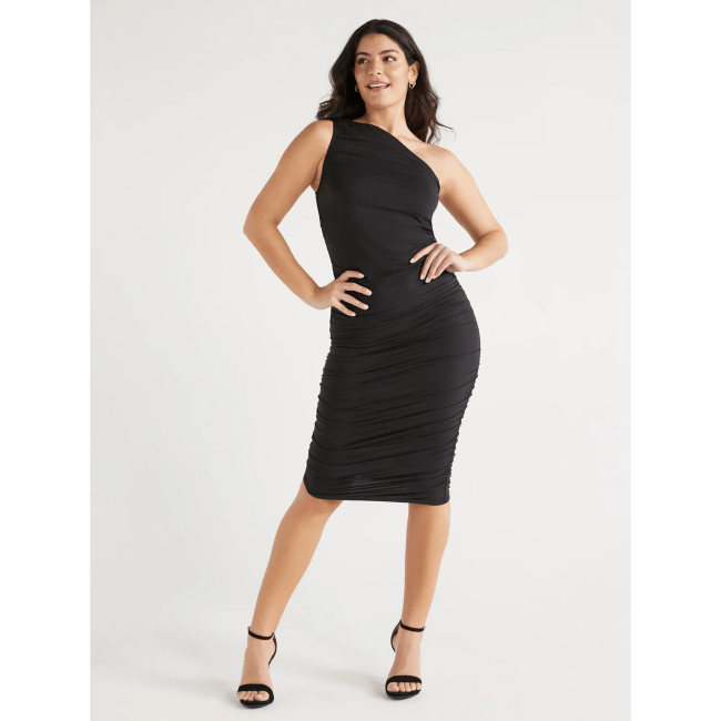 Sofia Jeans Women's One Shoulder Ruched Dress