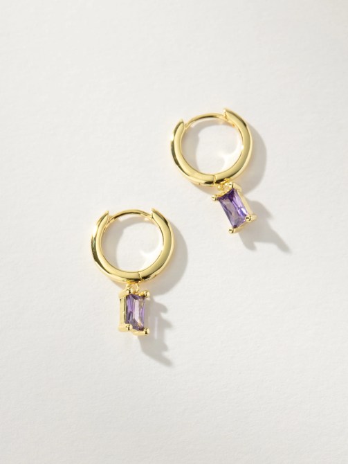 Birthstone Huggie Earrings