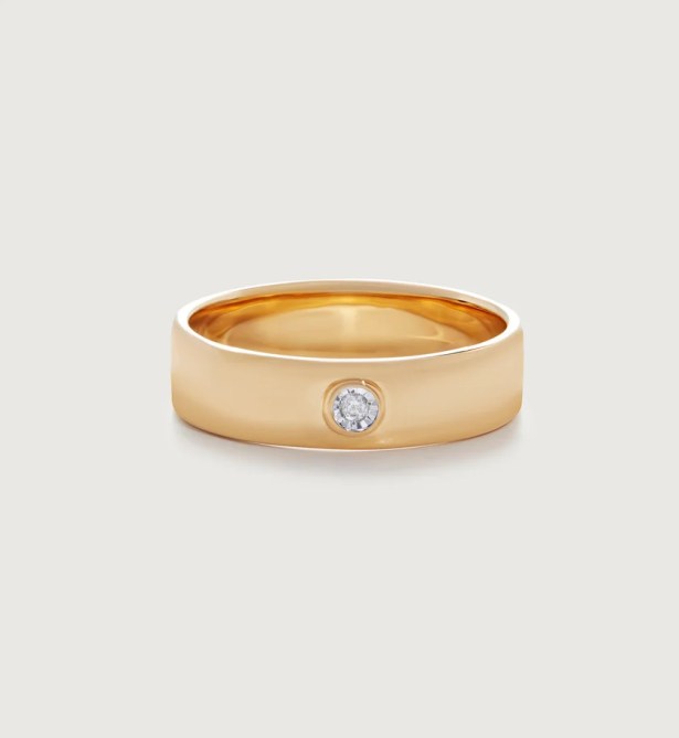 Monica Vinader Diamond Essential Band Ring