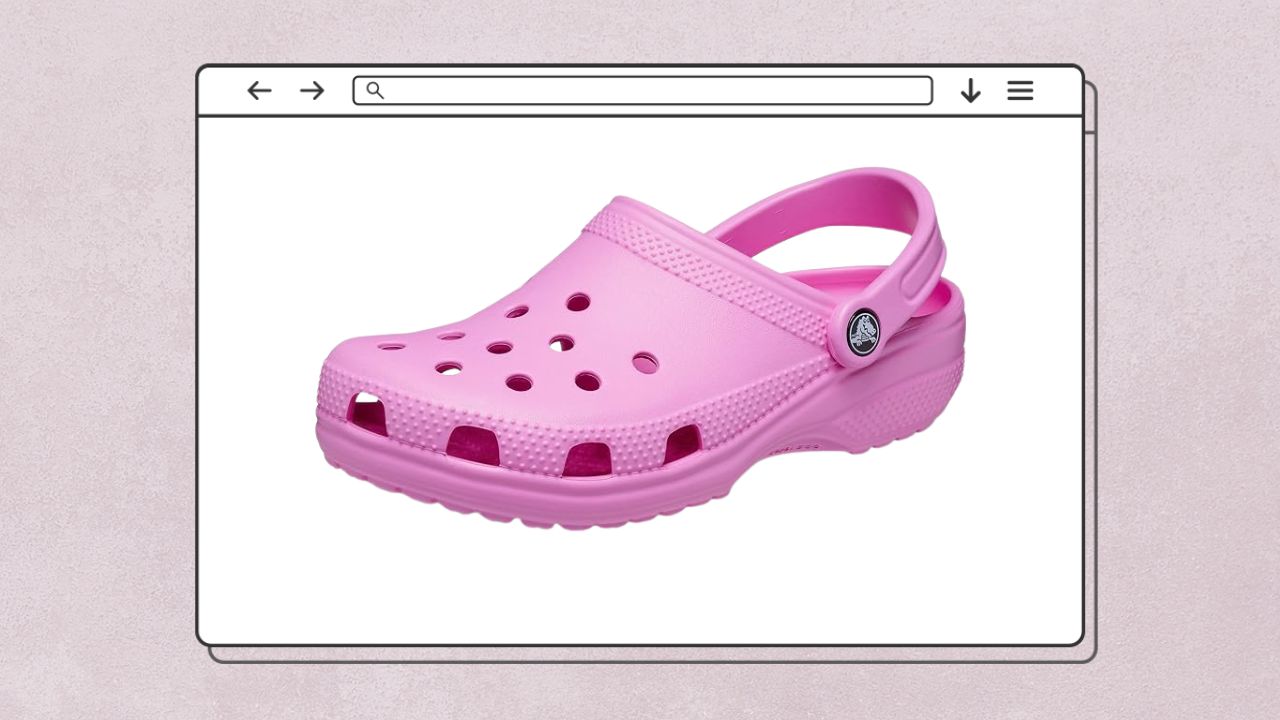 Pink Crocs clogs