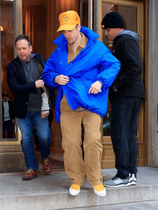Justin Bieber out and about on March 5, 2019 in New York City.