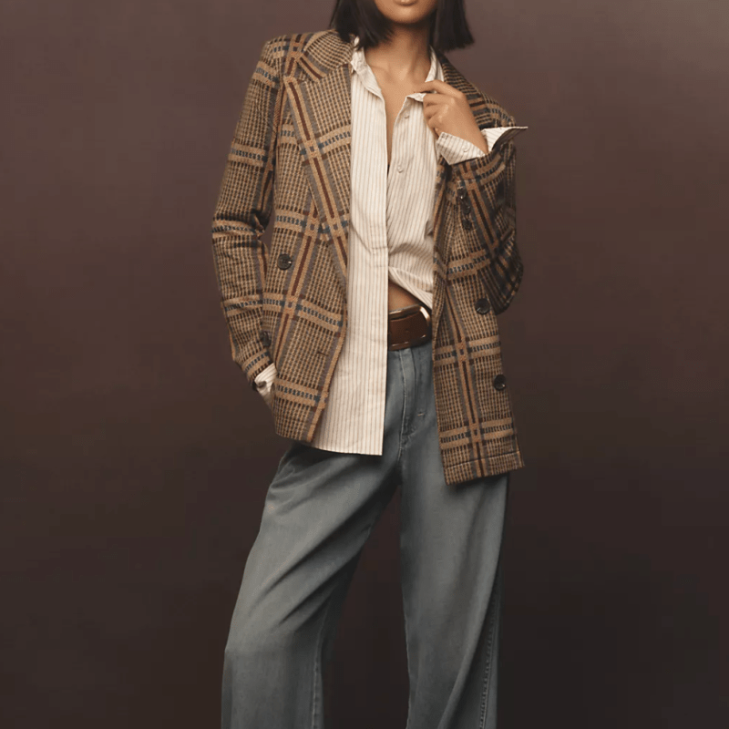 Women’s Fall Coat Trends 2024: Leather Bombers, Plaid Blazers, & More