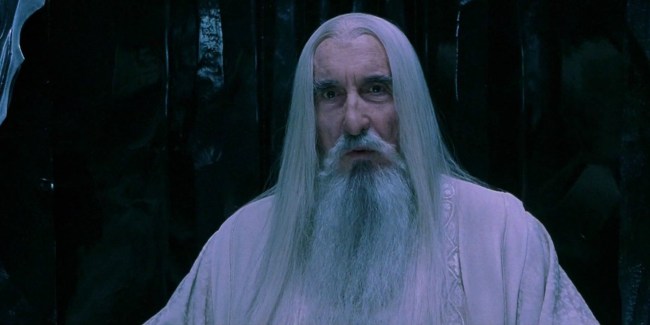 Christopher Lee as Saruman in The Lord of the Rings