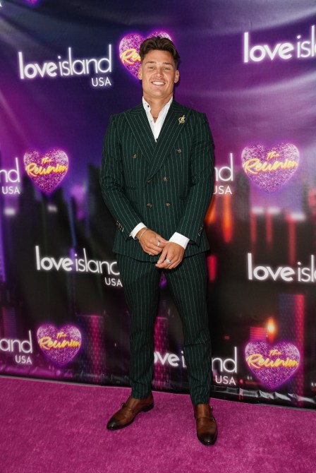 Aaron Evans attends the "Love Island USA: The Reunion" photo call at Chelsea Studios on August 14, 2024 in New York City.
