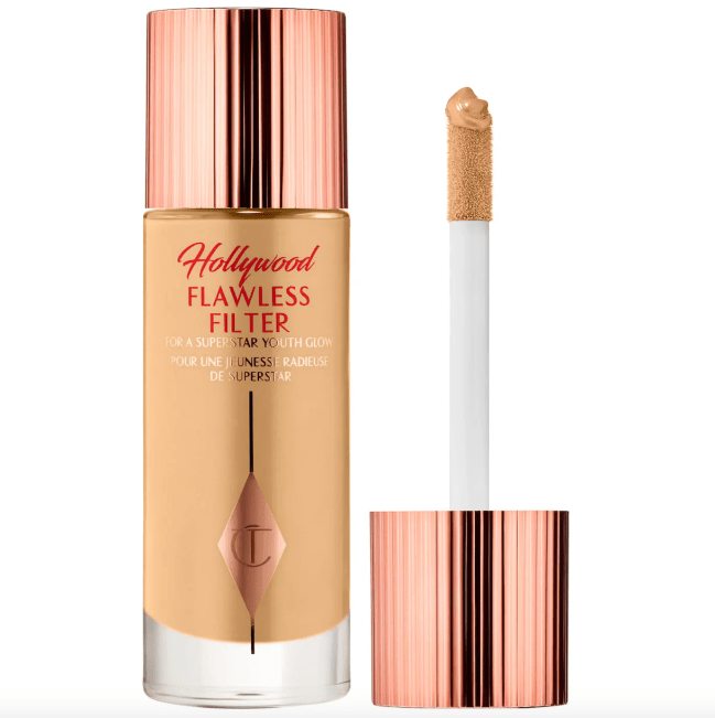 Charlotte Tilbury Hollywood Flawless Filter in a clear bottle.