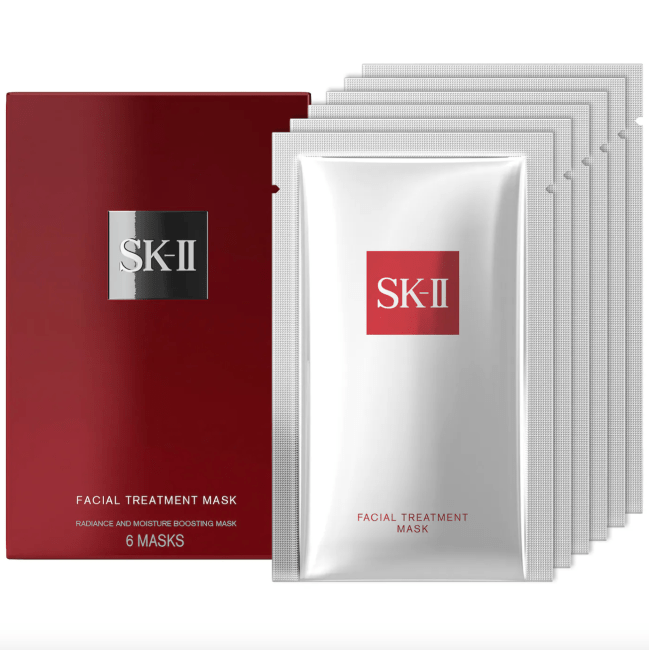 SK-II Facial Treatment Mask in silver packages.