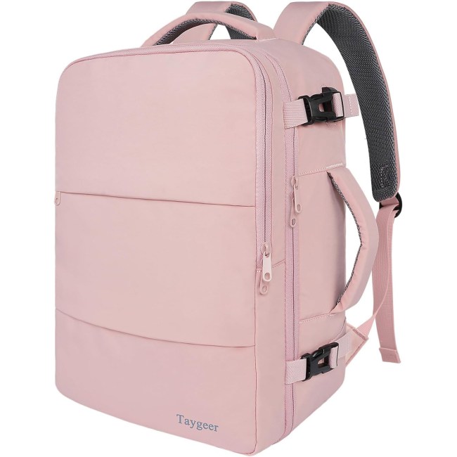 Taygeer Travel Backpack in light pink colorway