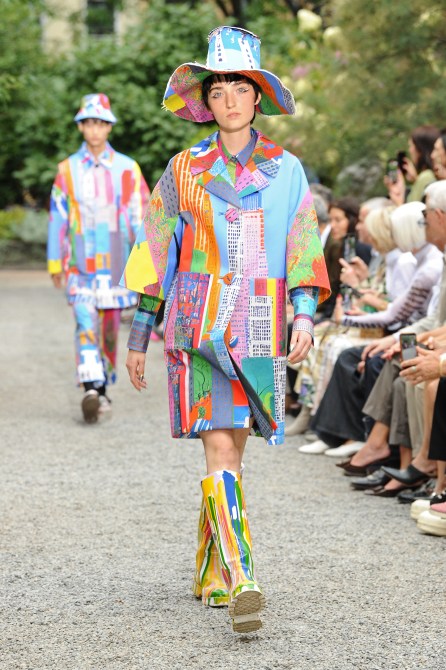 A model walks the runway at the Libertine show during September 2024 New York Fashion Week on September 06, 2024 in New York City.