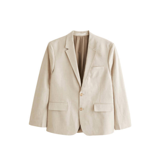 The A&F Collins Tailored Classic Linen-Blend Suit