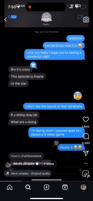 Devin texts The Bachelorette