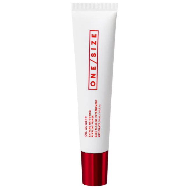One/Size Oil Sucker Extreme Mattifying Primer in a white tube.