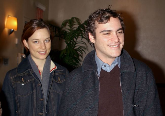 UNITED STATES - JANUARY 31:  Joaquin Phoenix and his girlfriend, Topaz Pagegreen, at the Motion Picture Club's 62nd annual Awards and Installation Luncheon at the New York Marriott Marquis hotel.