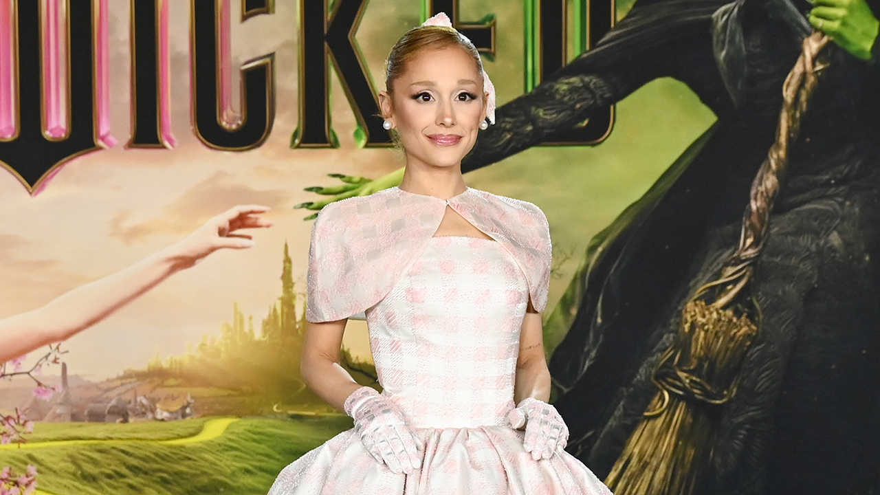 Ariana Grande at the "Wicked" Los Angeles Premiere at the Dorothy Chandler Pavilion on November 9, 2024 in Los Angeles, California.