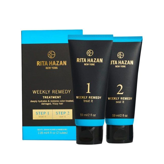 Rita Hazan Weekly Remedy Treatment in black tubes.